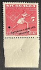 Travelstamps  1948 Nicaragua Specimen Air Mail Stamp Softball Color Trial Mnh Og