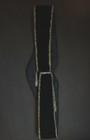Vintage Christian Dior Black Waist Belt Adjustable Buckle Silver Trim Swirl W s
