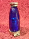 Very Old Antique Vintage Early 1900 Blue Glass Sputum Flask Germany German