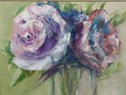 Original Peonies Oil Painting  Framed   Signed