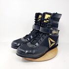 Reebok Boxing Boots Mens 11 5 Buck Black Gold Lace Up Training Athletic Shoes