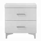 Modern Contemporary Bedroom Furniture White Finish Nightstand Of 2x Drawers