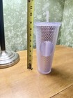 Starbucks 2019 Holiday Platinum Silver Studded 24oz Venti Cold Cup Tumbler