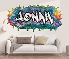 Custom 3d Graffiti Name Wall Decal  Personalized Vinyl Room Decor Sticker