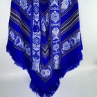 Tejidos Diaz Fish Poncho Scarf Embroidered Wool Blend 42  Blue White S a 