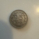 1898 Sweden 25 Ore Silver Foreign Coin