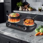 Mainstays Double Burner  1800 W  Black Electric Cooktop  1 Each  Assembled 