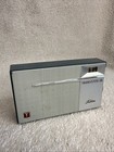 Vintage Circa 1961 Toshiba Transistor 6p-15 Am Radio  Blue In Brown Leather Case