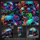 Color Skulls 24 - 16  X 48   Hydrographic Film Hydro Dipping