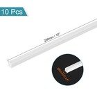 10pcs Abs Plastic Rod Square Solid Bar 1 4  X 10  White Smooth Plastic Tube Rod