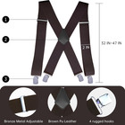 Cadono Men s 2 Inch Heavy Duty Suspenders   adjustable X-back With Strong Clips Fo
