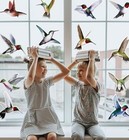 24-count Large 6-inch Static Cling Window Decorations  Hummingbirds Flying