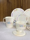Vtg Chilton-globe Kids Play Tea Floral Dish Set  Lot 12 