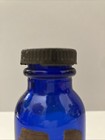 Antique Cobalt Blue Bromo Seltzer Emerson Drug Co Baltimore Brown Paper Label