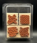 Stampin  Up Itty Bitty Backgrounds Rubber Stamps Set Of 4