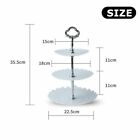3-tier Cupcake Dessert Stand Tray Round Plastic Display Tower For Party Wedding