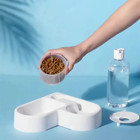 Dual Use Pet Bowl Automatic Water Food Basin Cat Dog Moisture-proof Feeder