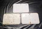 Lot Of 3 Vintage Steel Golf Course Rule Signs Embossed 14  X 9  Weathered Metal