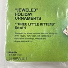 Bucilla Christmas Needlecraft Kit Three Little Kittens Jeweled Ornament 2828 Vtg