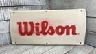 Vintage Wilson Metal Advertising Sign White W red Lettering As Is Faded       
