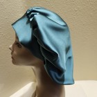 Satin Solid Hunter Green Nc Bouffant Women s Surgical Scrub Hat cap Handmade
