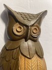 Vintage 1969 Sexton Brown gold Owl Wall Plaque Decor Metal Mcm Retro Usa