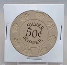 Vintage 1960s Silver Slipper Las Vegas Casino 50   Diecar Poker Chip N2180