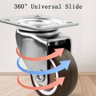 4pcs Swivel Casters Heavy Duty Furniture Wheels Castors Trolley With Brake