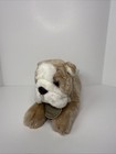 Vtg Russ Berrie Yomiko Classics 10    Bulldog Plush Dog Stuffed Toy Animal Tan