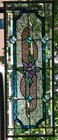Stained Glass Transom Window Hanging Panel  28 X 11  Incl Hooks