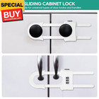 Honesaloc 4 Packs U-shaped Sliding Cabinet Locks  Baby Proofing Cabinets With Ad