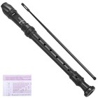 Hanaoyo Soprano Recorder Instrument German Style C Key 8 Holes  Recorder Black