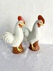 Antique Chinese Porcelain Rooster Figurines     19th Century     Rare Collectible