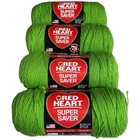 Vtg Red Heart Super Saver Yarn Spring Green 0672 Acrylic 7 Oz No Dye   Lot Of 4