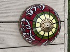 Coca Cola Tiffany Style Plastic  stained Glass Style Shade  Lamp 16    Vintage