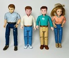 Vintage Loving Family Dolls Figures Dollhouse Grandpapa Parents Kids Baby Lot 11