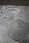 Vintage Frosted Glass Fairy Lamp 2 Piece Candle Holder Tea Light 5 5int