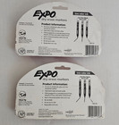 Lot Of 2 Expo Dry Erase Markers With Ink Indicator  Chisel Tip Black And Red 2pk