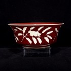 Nice Chinese Antique Art Hand Painting Red Glaze Porcelain Bowl