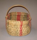 Great Old Antique Vtg Ca 1940s Hand Woven Basket Dyed Weavers Very Nice Indian