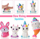 Jumbo Squishies Slow Rising  4 Pack  Squishy Animals  Squeeze Toys For Kids