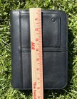 Franklin Covey Black Leather Ring-bound Planner Small Zippered Organizer Wallet