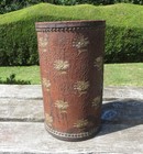 Georg Hulbe Antique  Aesthetic   Art Nouveau Leather Umbrella stick Stand
