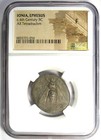 Ionia Ephesus Silver Ar Tetradrachm Bee Stag Coin 300 Bc - Certified Ngc Fine