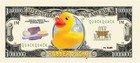 100 Total - Rubber Ducky Million Dollar Collectible Novelty Bills - Play Money