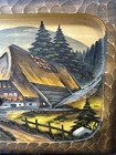 Vintage German Black Forest 3d Hand Carved Painted Wood Wall Hanging