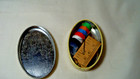 Vintage Coca-cola Sm Oval Tin W Sewing Kit