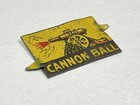 Vtg Tobacco Tag Taylor Bros Cannon Ball Tin Litho Htf Red Flame Variation
