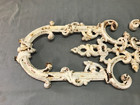 Antique Vtg Shabby 9x28 Decorative Cast Iron Garden Fence Section Old 1255-25b