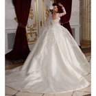 Luxury A-line Wedding Dresses Sweetheart Sleeves Lace Applique Satin Bridal Gown